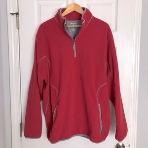 Antigua Fleece quarter zip pullover. Red XXL size